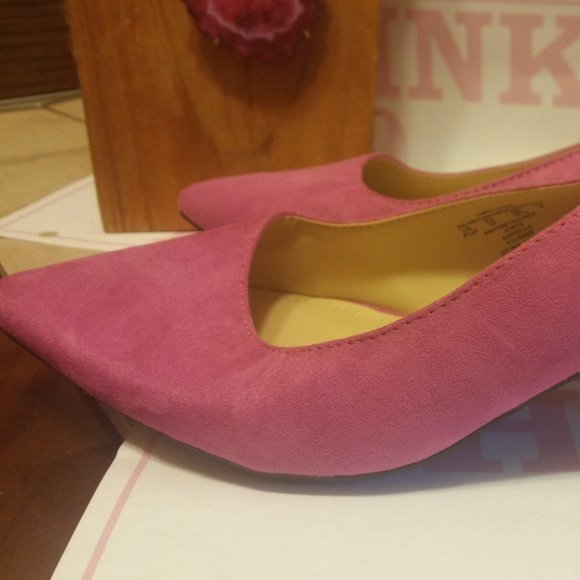 NEW PINK SLINGBACKS  STUNNING PINK !!! SIZE 9.5 - Picture 7 of 7